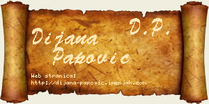 Dijana Papović vizit kartica